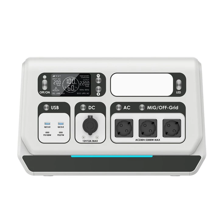 2048WH Portable Off Grid On Grid Power Supply